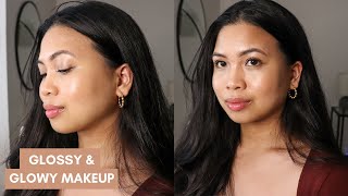 GLASS SKIN GLOWY MAKEUP ROUTINE | GLOSSIER TUTORIAL | Nathalee Pauline