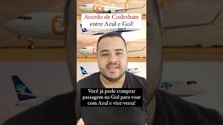 Acordo de codeshare entre a Azul e a GOL - Leia a legenda