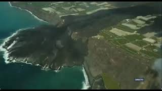 Incredible Drone Footage of New Peninsula And Lava Flow About To Reach The Ocean