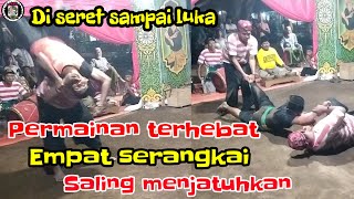 Saling tikam || saling seret.. || sampek luka punggungnya..