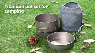 Nicety titanium camping pot with lid