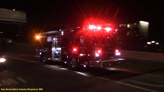 Loma Linda Medic Engine 252 & Medic Squad 251 Responding W Phaser Tone