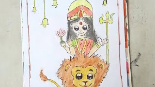 9th day of Navratri ❤️ maa Siddhidatri drawing🥰/#navratri/#shorts/#youtubeshorts