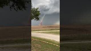 Landspout tornado this evening near Nekoma, Kansas!