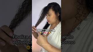 Finalizando cabelo cheio de frizz e ressecado pra ter um melhor resultado 🥰