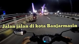 Vlog perjalanan malam hari dari wilayah Kayu Tangi ke Teluk Dalam || Jalan jalan di kota Banjarmasin