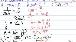 MCR3U - 4.3 Reciprocal Trig Ratios