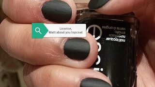 black licorice nail polish/ Matt topcoat /Essie nail polish/for winter weather