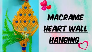 EASY MACRAME HEART WALL HANGINGS | DIY