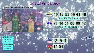 [LIVE] PCSO 9:00 PM DRAW - OCTOBER 06, 2024 LOTTO RESULTS