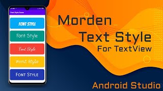 How to set custom font style for text View in android studio | custom font style in android studio