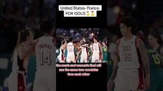 United States- France. FOR GOLD🏅🎖#basketball #olympicshighlights #olympics #nba #shorts #sports