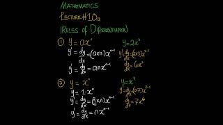 DIFFERENTIATION || Rules of Differentiation | Lecture 10a | #calculus | #maths