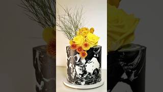 Marble Cake | Bolo decorado | Buttercream | Bolo floral