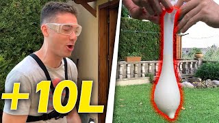 CUANTOS LITROS de LECHE aguanta un CONDON - EXPERIMENTO con CONDONES!