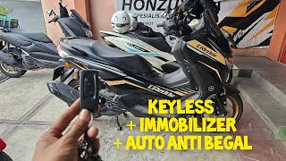 pasang keyless di yamaha new nmax fitur paling komplit ada immobilizer dan auto anti begal