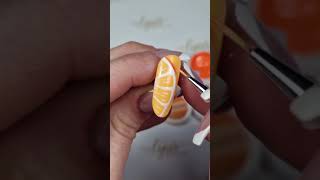 Orange nail art