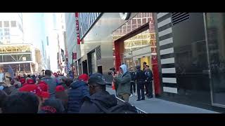 New York City up-close - part of the crowd that showed up for Trump rally at MSG, October 27, 2024