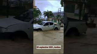 Banjir besar di Tarakan || hujan lebat #Shorts