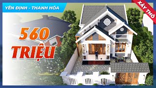 Mẫu Nhà Cấp 4 Mái Thái Hiện Đại Đẹp Xây Thô 560 TRIỆU Tại Huyện Yên Định Tỉnh Thanh Hóa