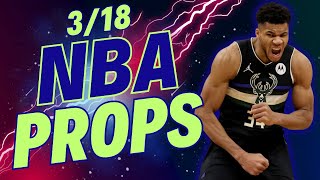 NBA PRIZEPICKS TODAY | PLAYER PROPS & BEST BETS | PROP PICKS FOR 3/18 LIVE STREAM | NBA TOP PLAYS