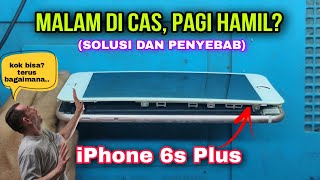 Cara Atasi iPhone 6s Plus Layar Keangkat Efek Baterai Gembung.