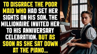 A millionaire invited a maid to his anniversary celebration  But when she sat down at the piano