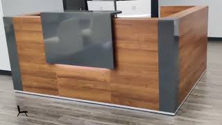 TERA L-Shaped Medium Reception Desk w/Light Panel by MDD Office Furniture