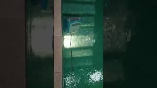 The pool robot Cosmy COSMY THE BOT 250 cleans the stairs in the pool #poolcleaner