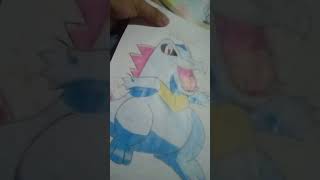 dibujo de totodile uwu