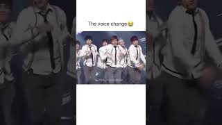 the voice change in tae  they grow up fast  #bts #jimin #taehyung #jungkook #jin #jhope #suga #rm