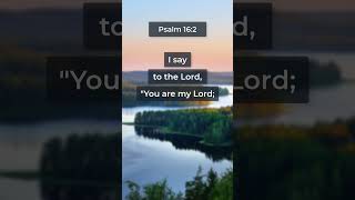 I say to the Lord, “You are my Lord;