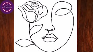 Learn How to Make a One Line Drawing - Face Drawing - Single Line Art (Minimal Face Drawing)