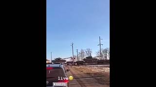 Ukraine army tank on the way to Donbass for war