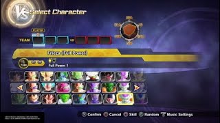 Mostrando a minha colecao de jogadores no dragon ball xenaoverse 2