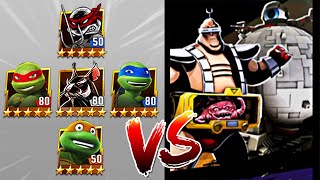 TMNT Legends Splinter, Leo, Raph, Mikey Classic, Raph Original VS Technodrome Boss