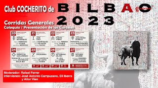 21 de agosto de 2023. 1º coloquio del Club Cocherito de Bilbao