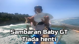 sambaran Baby GT tiada henti #babygt #gianttrevally #gt #strikegt #casting #fishing #sambaranikan