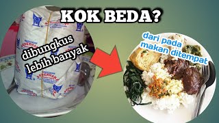 Kenapa porsi nasi padang lebih banyak ketika di bungkus? Simak ini faktanya