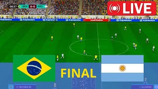 LIVE : BRAZIL VS ARGENTINA - COPA AMERICA 2024 FINAL | MATCH LIVE TODAY | GAMEPLAY PC