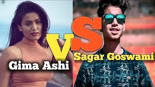 Gima ashi VS sagar goswami||latest tik tok new vedio||trending girl||trending boy