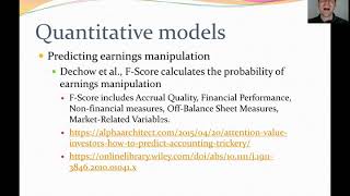 Lecture 11B - Quantitative Fundamental Analysis