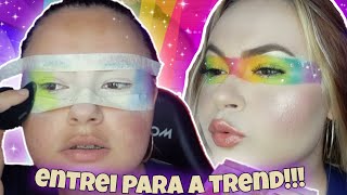 FIZ A MAQUIAGEM DA TREND DE ARCO-ÍRIS PARA O CARNAVAL!!! | Ket Brinhol ✨