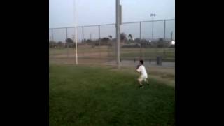 7 year old QB Erick Harrison playaction fake