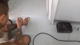 How to weld external corners of vinyl flooring