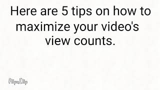 5 tips on how to get more Views on your Videos (Works Quickly)