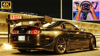 1116BHP Toyota Supra MK4 | Assetto Corsa - Steering Wheel Gameplay