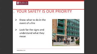 Fire safety at Birkbeck