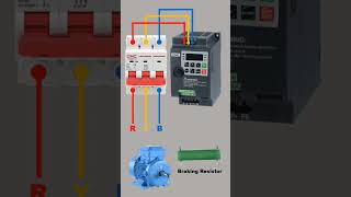 how to braking resister wiring with vfd power wiring #shorts#shortsvideo#vfd