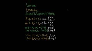 MATHEMATICS || Adding & Subtracting Vectors | Lecture  5a | #maths